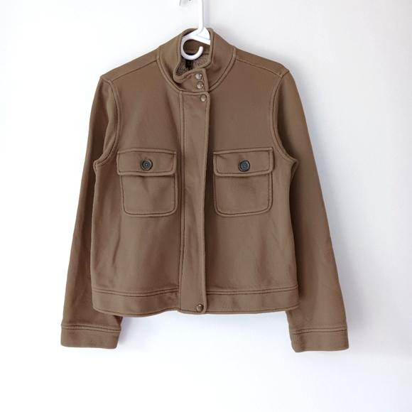 Banana Republic Jackets & Blazers - Banana Republic New Horizon Fleece Lined Jacket Zipper Collar Army Green Medium